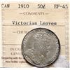Image 2 : 1910 50¢ Victorian leaves ICCS Choice Extra Fine-45.