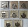 Image 1 : 1937 50¢, 1943 Far 3, 1950 Des, 1951, 1952, 1953 LD SF, 1955 and 1958, all ICCS Choice Mint State-64