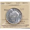 Image 2 : 1947 50¢ Maple Leaf "7/7" ICCS Choice Mint State-64