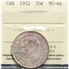 Image 2 : 1952 50¢ ICCS Superb Gem Mint State-66.  Wow!  A very nice and flashy example.
