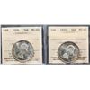 Image 1 : 1955 50¢, 1956, both coins ICCS Gem Mint State-65.