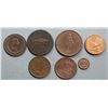Image 1 : Tokens; lot of 7 Colonial tokens.  Includes LC-1 & Anticosti island.  Various grades and varieties. 