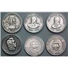 Image 1 : Medals/Medallions;  Lot of 10 various silver Historical related medals.  Most numbered 406 on outer 