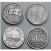 Image 4 : Medals/Medallions;  Lot of 10 various silver Historical related medals.  Most numbered 406 on outer 