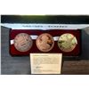 Image 1 : 1836-1986 Saint Jean-Sur-Richelieu 3 Medal set.  150th Anniversary Champlain & St.Lawrence Rail road