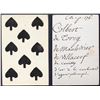 Image 1 : French Colonial Issue Playing Card; Eight of Spades with French Hand Written on the back.