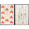 Image 1 : French Colonial Issue Playing Card; Ten of Hearts with French Hand Written on the back.