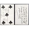 Image 1 : French Colonial Issue Playing Card; Five of Clubs with French Hand Written on the back.
