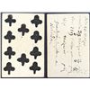 Image 1 : French Colonial Issue Playing Card; Ten of Clubs with French Hand Written on the back.
