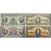 Image 1 : Chartered Banknote Lot;  Mixed Banks, denominations, varieties and signatures.  Lot of 4 notes.  F t