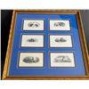 Image 1 : Vignettes;  Superb Frame including 6 different British American Bank Note Co. Montreal & Canadian Ba