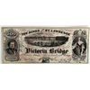 The Bank of St. Lawrence; Victoria Bridge $500 Railway - Montreal - Advertising Note AU-UNC.