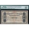 Image 2 : Nfld Cash Note 1907 40¢ NF-2g #0536 PMG Choice Fine-15.  Only 6 known examples.