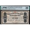 Image 2 : Nfld Cash Note 1901 50¢ NF-3a #46923 PMG Very Fine-20.   Only 17 known examples.