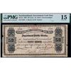 Image 2 : Nfld Cash Note 1903 50¢ NF-3c #2190 PMG Choice Fine-15.  Very scarce.  Only 2 known examples.