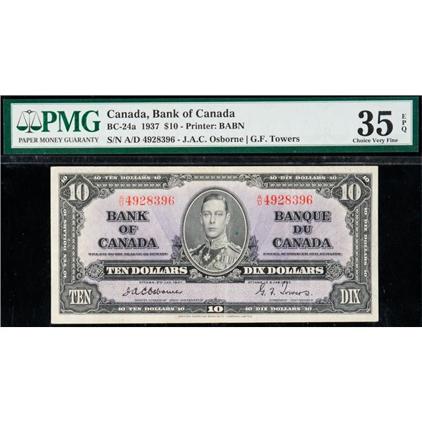 1937 $10 BC-24a PMG Choice Very Fine-35 EPQ
