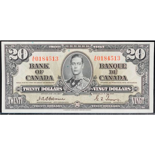 1937 $20 BC-25a #AE0184513, Crisp VF+ example.