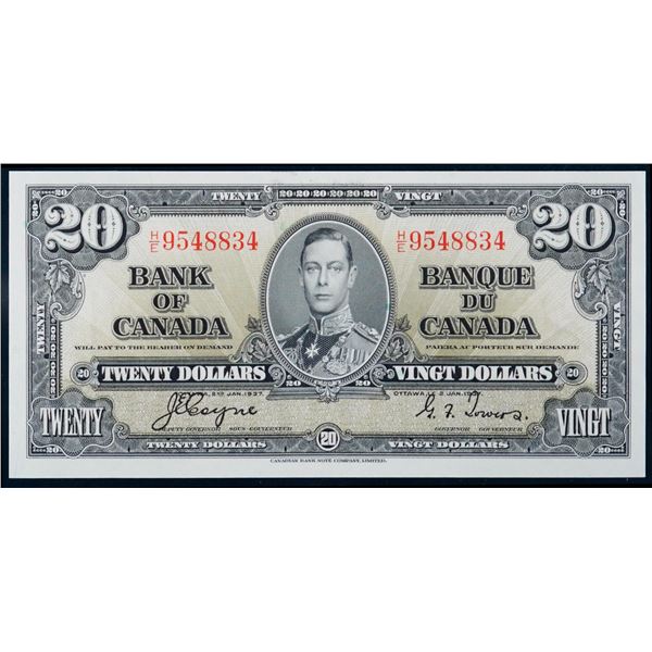 1937 $20 BC-25c #H/E9548834 PMG Superb Gem Uncirculated-66EPQ.  A superb high grade example with gre