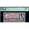 Image 2 : 1954 $1000 BC-36 #A/K0026084 PCGS Choice About Uncirculated-58. Serial numbers bled through to back.