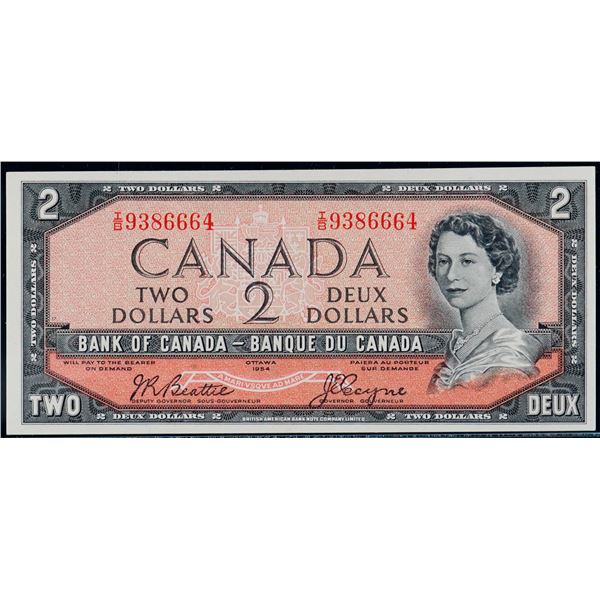 1954 $2 BC-38a #IB9386664, LCG Choice Uncirculated-64PPQ. Very scarce prefix. Rarely seen and offere