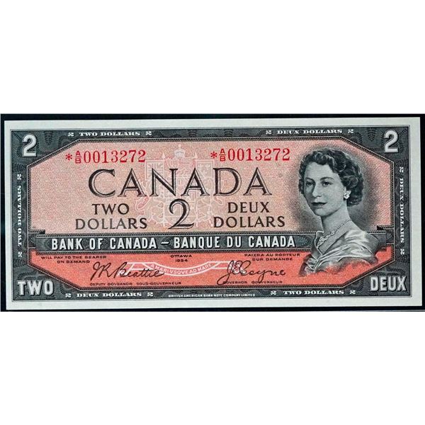 1954 $2 BC-38aA #*AB0013272, LCG CHChoice Uncirculated-64PPQ.
