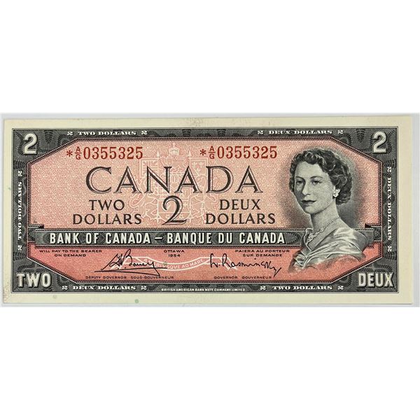 1954 $2 #BC-38cA *A/G0355325 "Below 04000000" Choice Uncirculated.  A nice example.