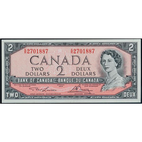 1954 $2 BC-38dT #SR2701887, LCG Choice Extra Fine-45.  Bright Test note example.