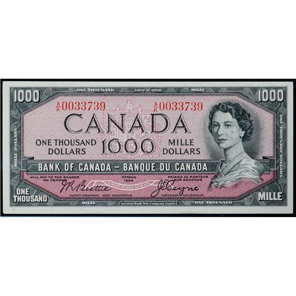 1954 $1000 BC-44a #A/K 0033739 LCG 65 PPQ.  Wow! So flashy and attractive. Nice centering and emboss