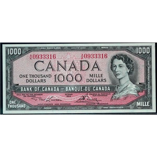 1954 $1000 BC-44d #AK0933316, LCG Superb Gem Uncirculated-66PPQ.