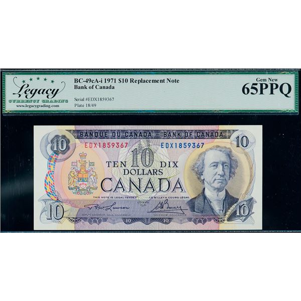 1971 $10 BC-49cA-i #EDX1859367 LCG Gem Uncirculated-65PPQ
