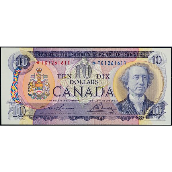 1971 $10 BC-49cA #*TG1261611, LCG Superb Gem Uncirculated-66PPQ.