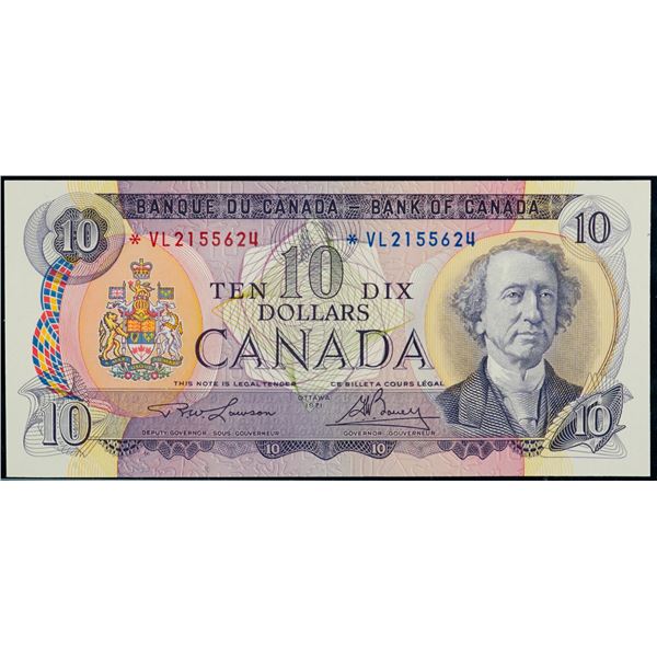 1971 $10 BC-49cA #*VL2155624, LCG Superb Gem Uncirculated-66PPQ.