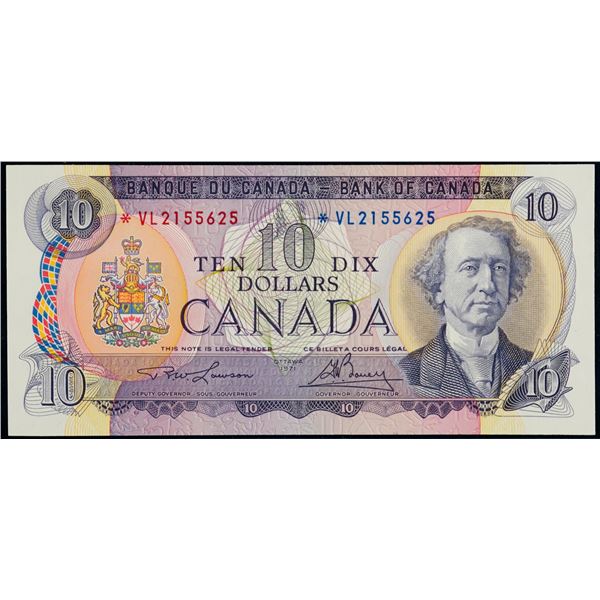 1971 $10 BC-49cA #*VL2155625, LCG Superb Gem Uncirculated-66PPQ.