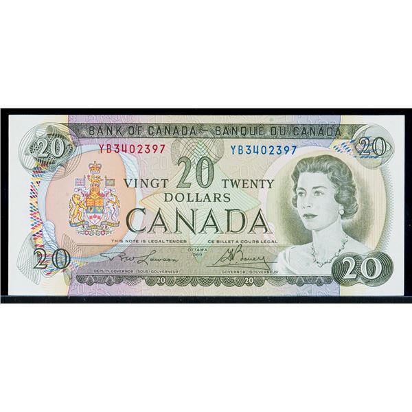 1969 $20 BC-50b #YB3402397 Uncirculated " The Charlton Plate note"  Cool to own!