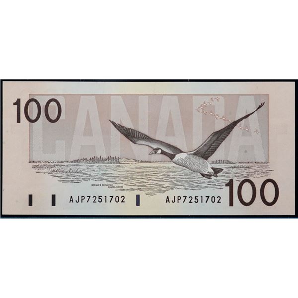 1988 $100 BC-60a #AJP7251702 "Hidden Back Plate" LCG Superb Gem Uncirculated-66PPQ