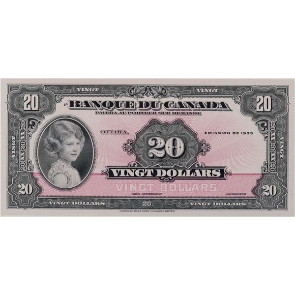 1935 $20 BC-10FP French Face Proof LCG Gem Uncirculated-68 PPQ