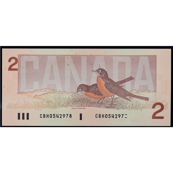 Error; 1986 $2 BC-55b #CBH0542978  LCG Superb Gem Uncirculated-66PPQ Rotated Digit in Serial Number 