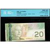 Image 1 : Error Note;  2005 $20 BC-64a #ALP3898956, Serial Number Inverted on Front, CCCS Choice Uncirculated-