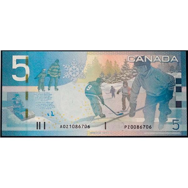 Error Note;  2006 $5 BC-67a #AOZ1086/PZ0086706, LCG Superb Superb Gem Uncirculated-67PPQ.  A superb 