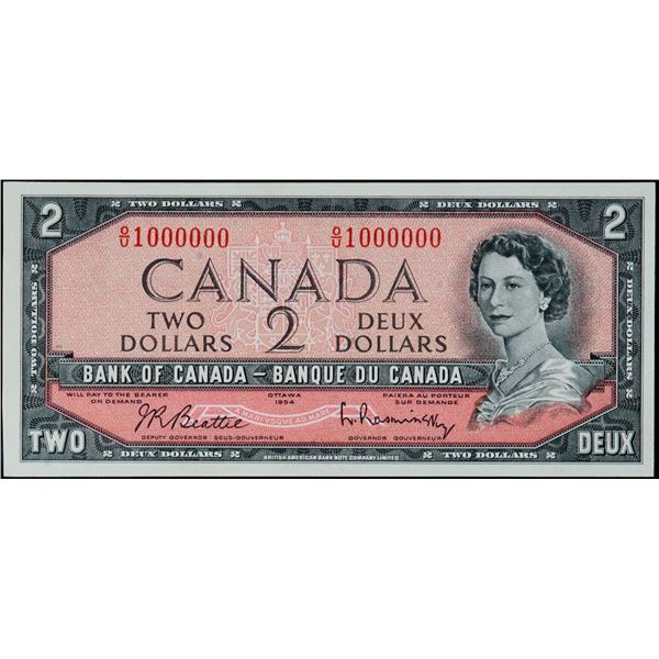 Million; 1954 $2 BC-38b N3 #O/U 1000000 PMG Gem Uncirculated-65 EPQ