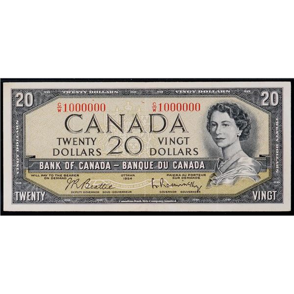Million; 1954 $20 BC-41b N3 #C/W 1000000 PMG Choice Extra-Fine-45 EPQ