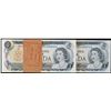 Image 1 : Low Numbers; Original Bundle of 1973 $1 BC-46b #BCH0000051-100.  All consecutive 50 notes are Gem or