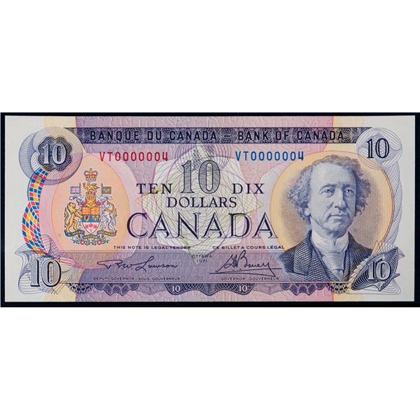 Low Number; 1971 $10 BC-49c N5-ii #VT 0000004 PMG Gem Uncirculated-66 EPQ