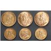 Image 2 : Gold 6-Coin Set. 1912-1914 $5 & $10 Original lustrous set! All coins are nice and attractive.  Grade