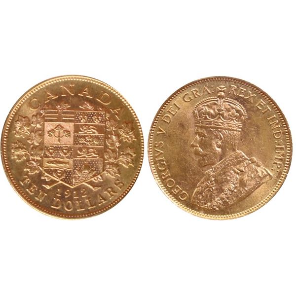 1912 $10 Gold ICCS Choice Mint State-64 - nice and tough like this