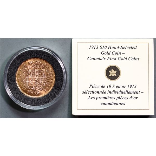 1913 $10 Gold RCM packaged Hand Selected BU example.