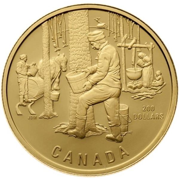 1995 $200 The Sugar Bush - 22-kt. Gold Coin.