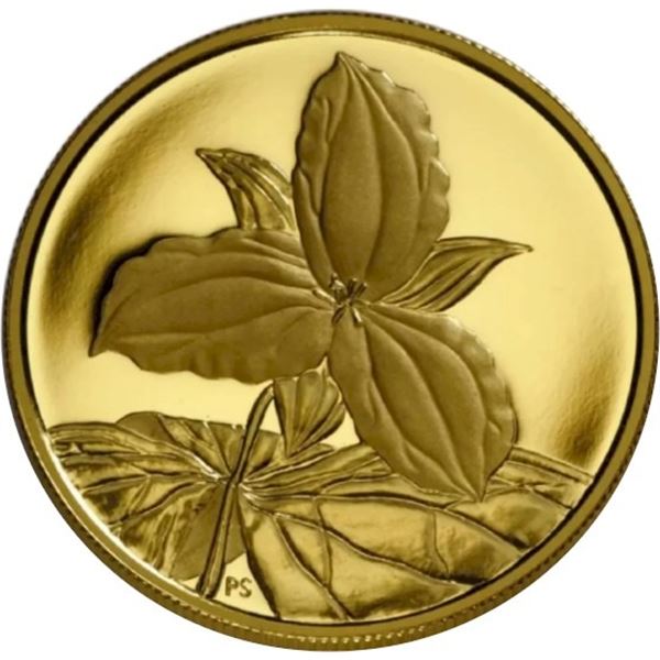 2003 $350 White Trillium - Pure Gold Coin.  Tax Exempt.