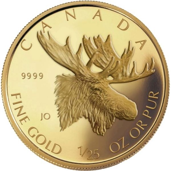 2004 50¢ 1/25 oz Gold Moose Coin.  Tax Exempt.