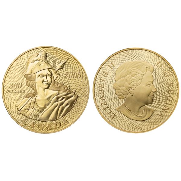 2005 $300 1870 Shinplaster Vignette - 14kt. Gold Coin.